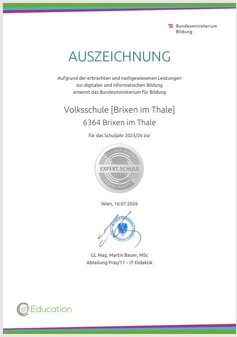 Auszeichnung eEducation